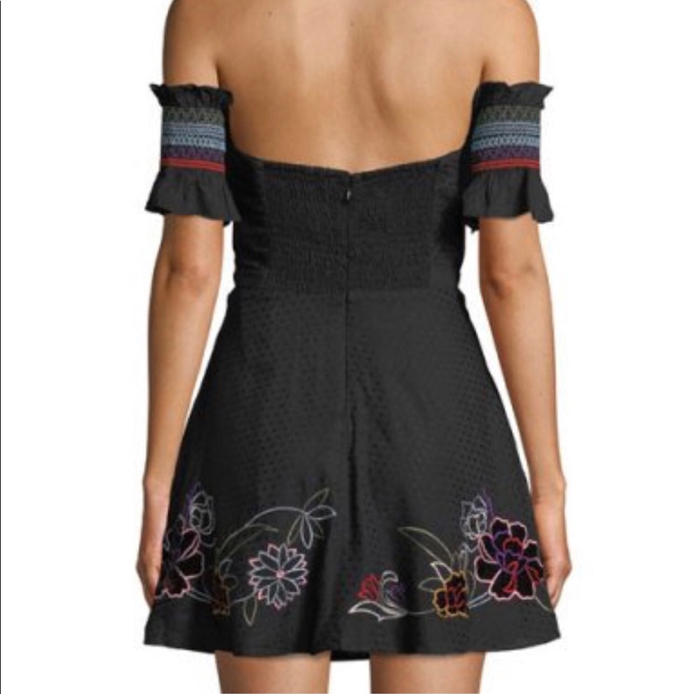 Red Carter Off the Shoulder Dress - Picture 2 of 8